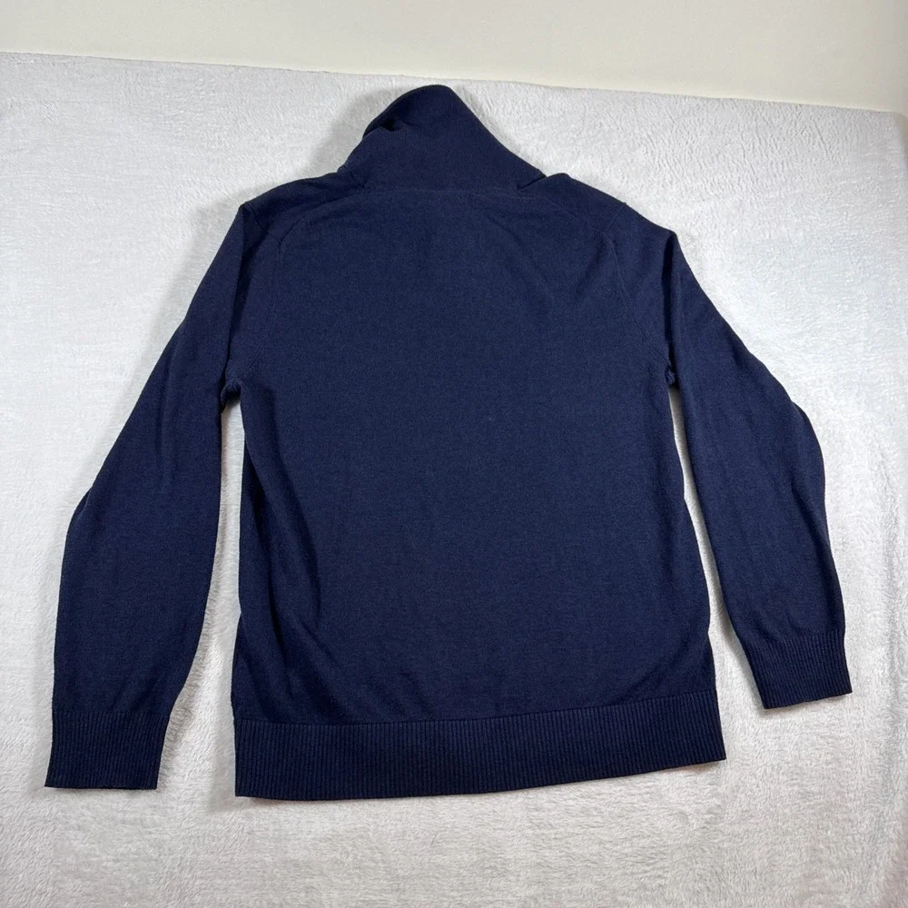 Washable Cashmere‎ Blend Stitch Fix Hawker Rye Blue Long Sleeve Button Neck S